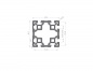 Preview: Aluminum profile 80x80 groove 10 B-type 2N